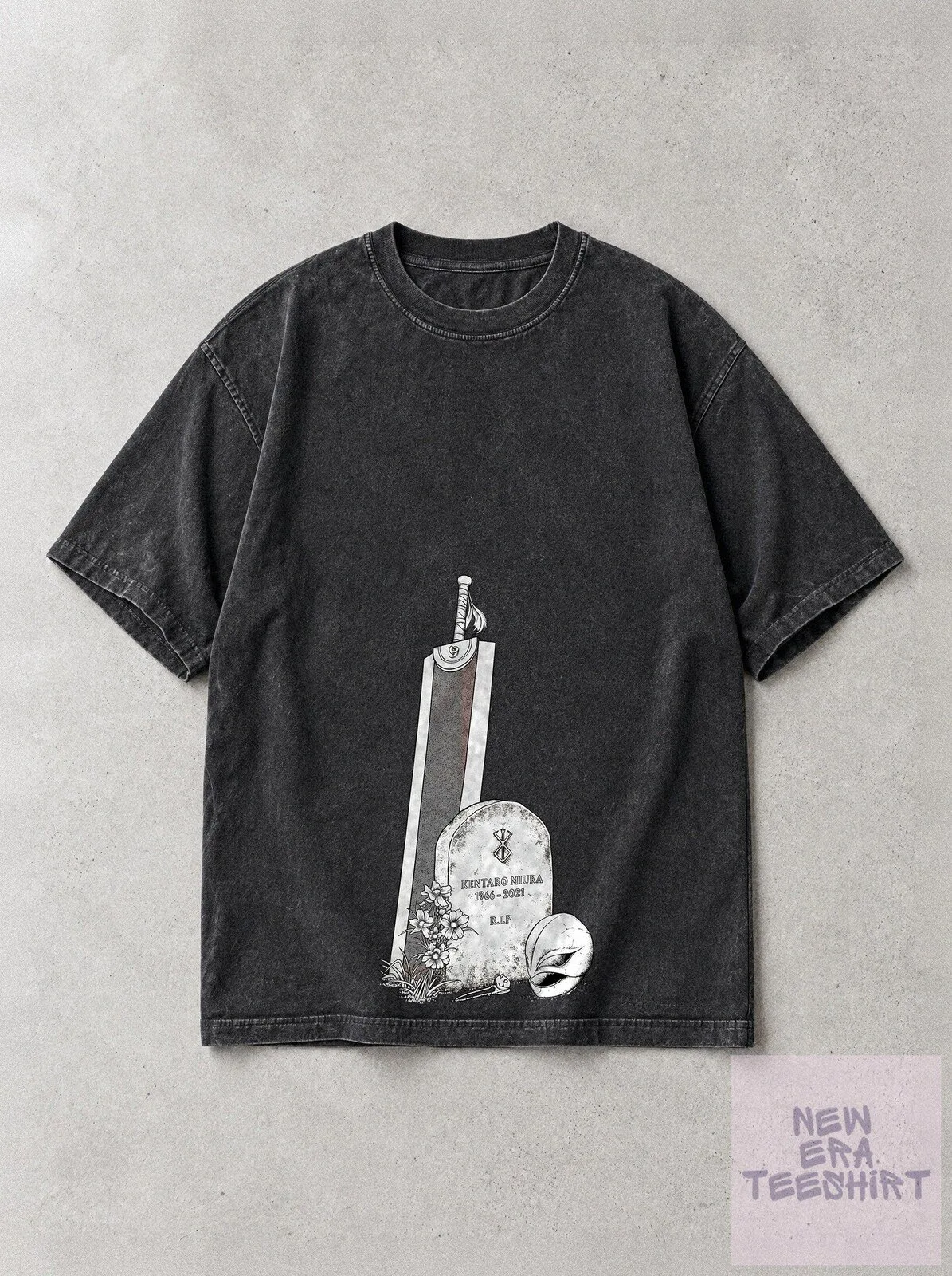 Berserk Graveside Vigil Kentaro Miura Memorial Vintage T-Shirt