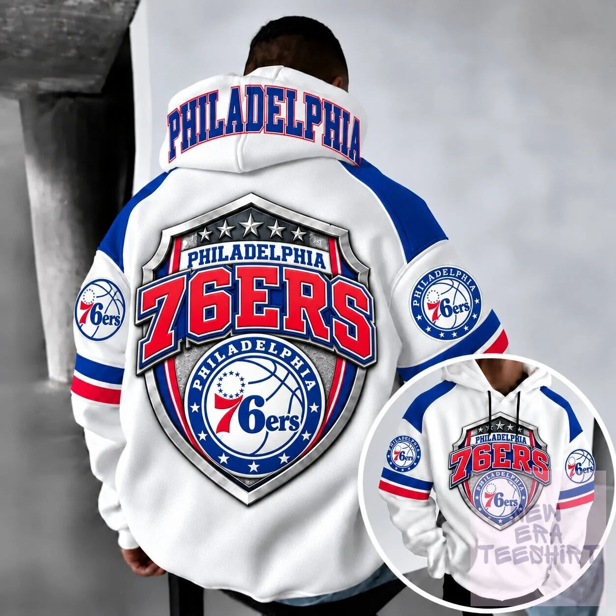 Philadelphia 76ers Basketball Team Logo Sports Fan Hoodie Sweatshirt