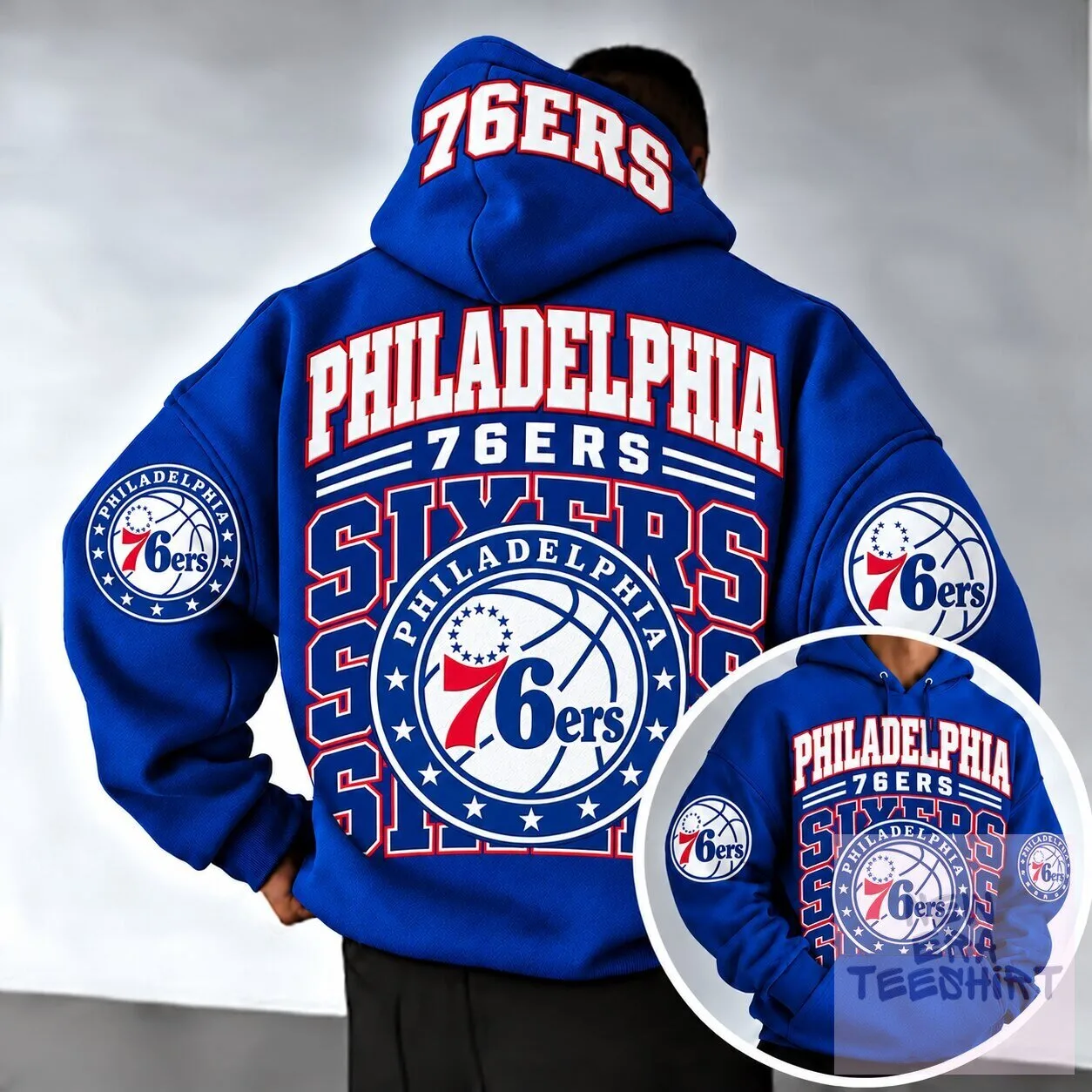 Philadelphia 76ers Basketball Team Blue Fan Hoodie
