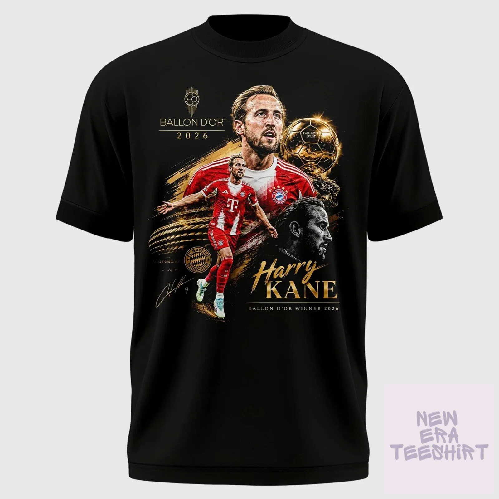2026 Ballon d'Or Champion Harry Kane Football Fan T-Shirt 4 2026 ballon d or champion harry kane football fan t shirt gallery 1
