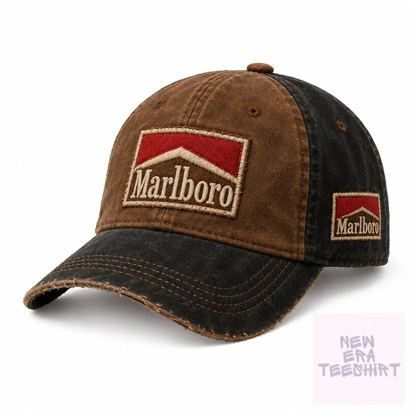 Marlboro Vintage Western Distressed Baseball Cap Hat