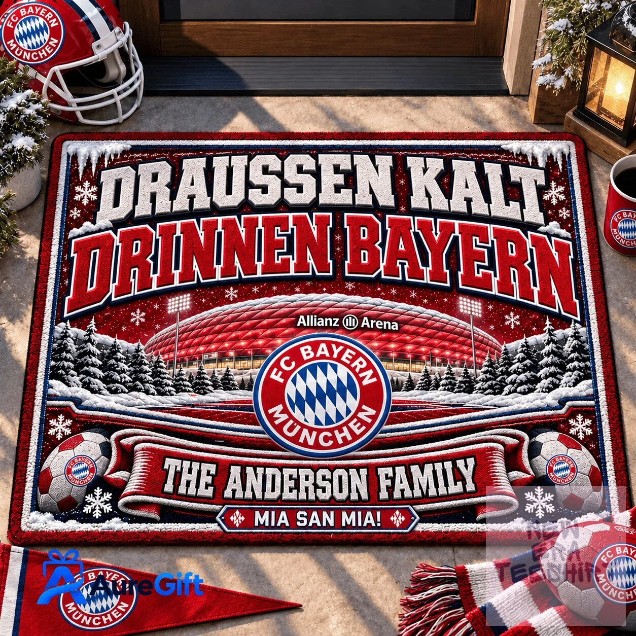 FC Bayern Munich Personalized Allianz Arena Winter Welcome Doormat