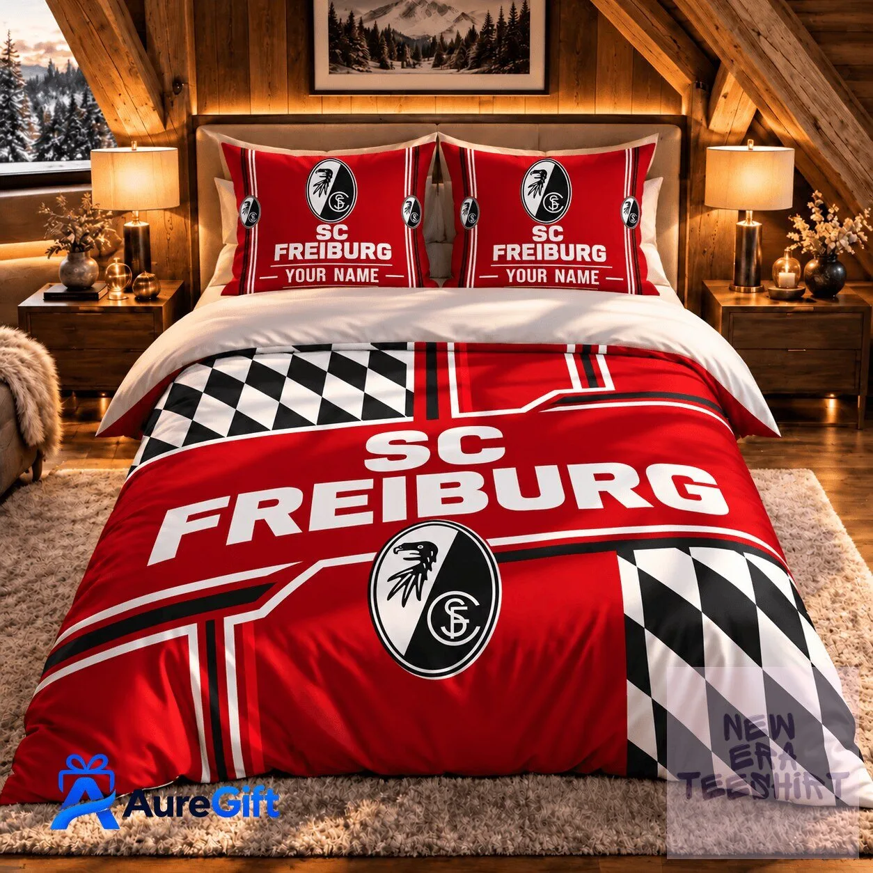 SC Freiburg Bundesliga Personalized Name Bedding Set For Fan 1 SC Freiburg Bundesliga Personalized Name Bedding Set For Fan