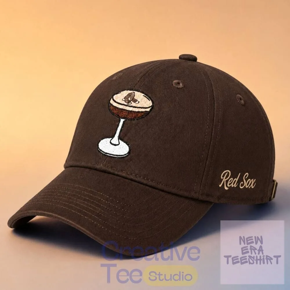 Boston Red Sox Espresso Martini Embroidered Baseball Cap Hat 2 Boston Red Sox Espresso Martini Embroidered Baseball Cap Hat