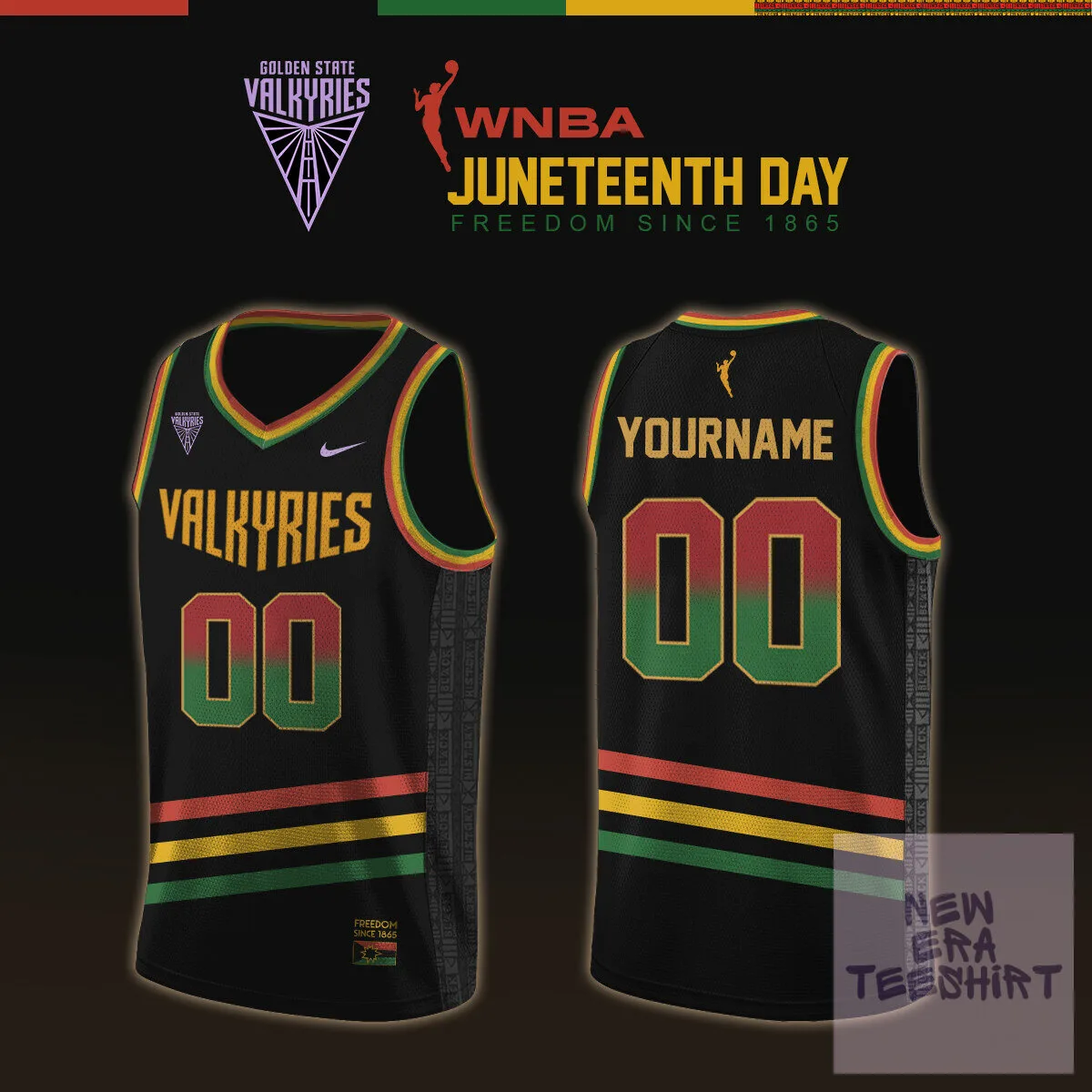 WNBA Golden State Valkyries Basketball Jersey - Juneteenth Day Freedom Since 1865